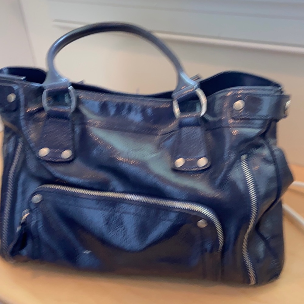 Longchamp Blue patent leather bag